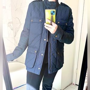 Jack Wills Quilted Military-Style Button-Down Jacket